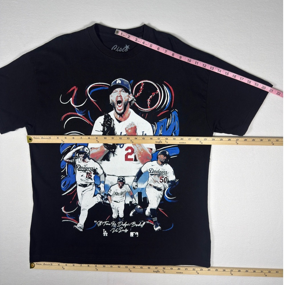 Cisco Pretty Boy Los Angeles Dodgers Graphic T-Shirt Mens Large Black MLB LA Tee - Picture 2 of 9